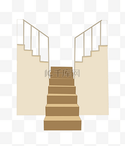黄色围栏楼房楼梯