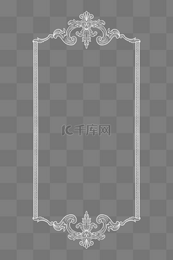 传统花纹边框图片_白色复古蕾丝花纹边框