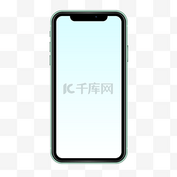 青色打勾图片_苹果手机iPhone11青色正面