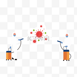 手绘医务人员消毒图