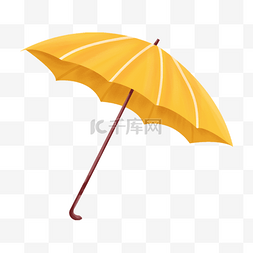 害羞的手拿雨伞图片_黄色雨伞