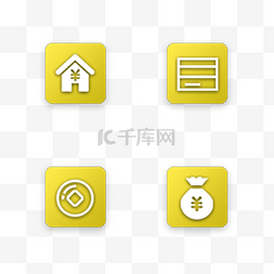 手机app图标元素图片_金色高端金融商务类手机app常用图