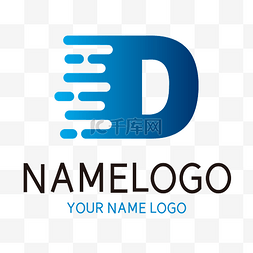 字母logo图片_蓝色字母DLOGO