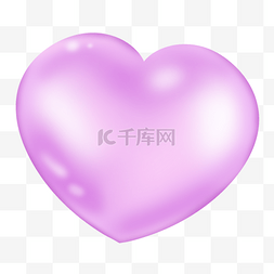 紫色唯美七夕水晶爱心