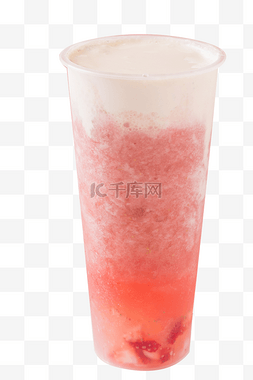牛角芝士图片_饮品草莓奶泡芝士奶盖果汁