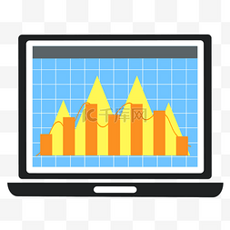 互联网图片_电脑数据分析png免抠图