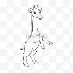 giraffe图片_giraffe clipart black and white 长颈鹿儿