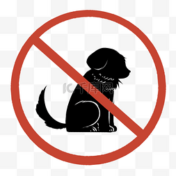 禁止宠物入内警示牌
