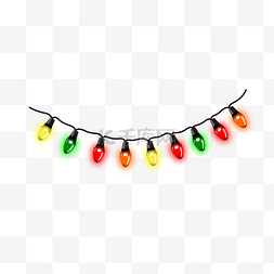 红光效图片_弯曲黑线单排黄绿橙红光效圣诞彩