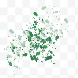 绿色水墨水彩墨点