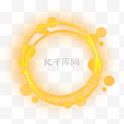 颗粒感黄色环形透明感太阳光效