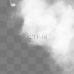 白色创意感手绘烟雾