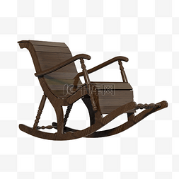 实木中式休闲摇椅