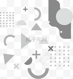 波普风几何素材图片_三角框波普风抽象艺术设计元素