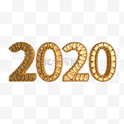 柔体金属2020立体字样