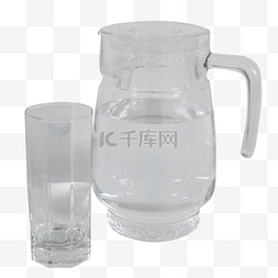 透明圆形水壶水杯