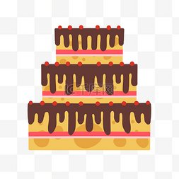 巧克力酱蛋糕图片_三层生日蛋糕