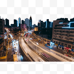 城市街道图片_武汉城市街道夜景唐家墩