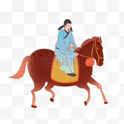 骑马雕像图片_古代骑马男人