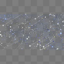 星座线条图片_梦幻发光花