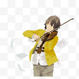 拉小提琴的少年