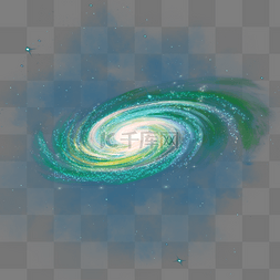绿色颗粒感螺旋galaxy暗星系