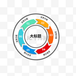 ppt流程图片_矢量圆环流程时间轴