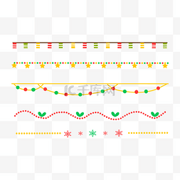 挂饰分割线图片_圣诞节挂饰分割线