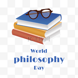世界哲学日书籍眼镜
