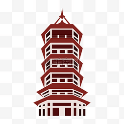 古塔图片_矢量扁平建筑古代塔