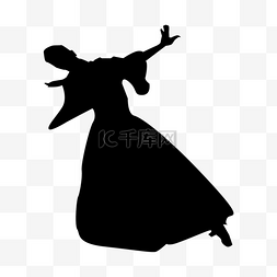 民族舞舞者图片_跳舞剪影民族舞女舞者新疆舞
