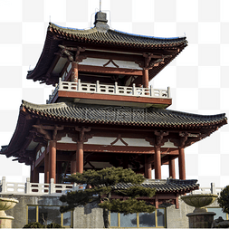 仿古建筑楼房免抠图