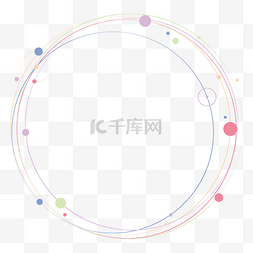 七彩龙图片_儿童彩色圈点梦幻边框