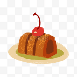蛋糕盘子图片_樱桃瑞士蛋糕