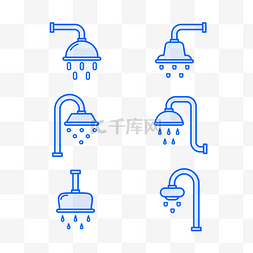 线性简约线性图片_简约线性花洒图标