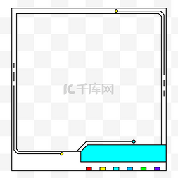 手账线条素材图片_手账简约照片边框