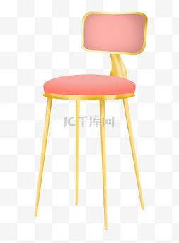 坐垫图片_粉色的软垫椅子插画