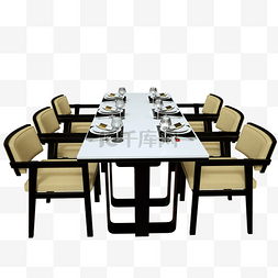 餐厅多人餐桌