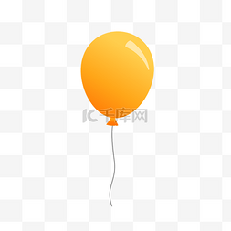 清新淡雅的气球图片_卡通黄色气球