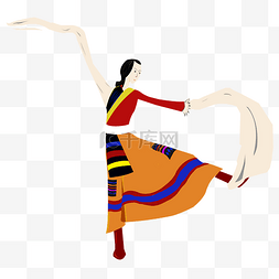 少数民族藏族插画