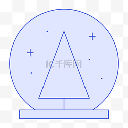 可爱扁平风圣诞节水晶球图标