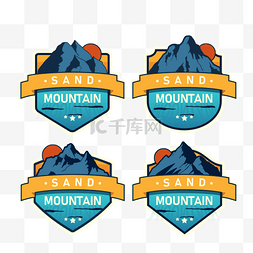 登山踏青运动贴纸logo