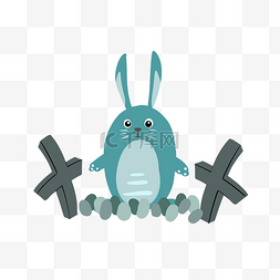 复活节兔子插画