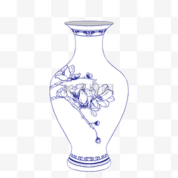 手绘瓷器图片_古风青花瓷瓷器花瓶