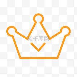 皇冠帽子图片_橙色的皇冠免抠图