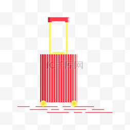 红色拉杆箱图片_暑期旅游行李箱