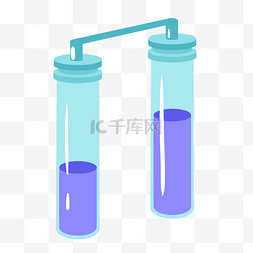 化学实验用品插画图片_卡通化学试管插画