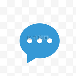 框图片_蓝色的对话框图标