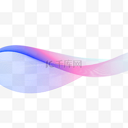 科技感线条线条图片_彩色动感波浪科技感线条