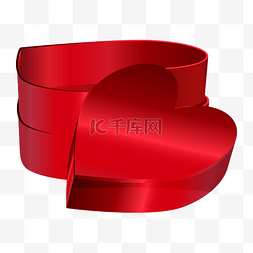 礼品爱心盒图片_心形红色礼物盒